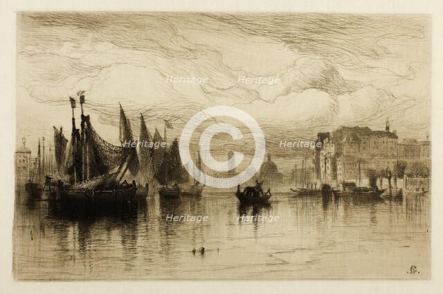 A Cloudy Day in Venice, 1881. Creator: Samuel Colman.