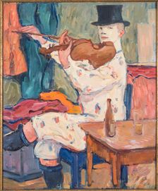 A Clown Playing the Violin, 1915