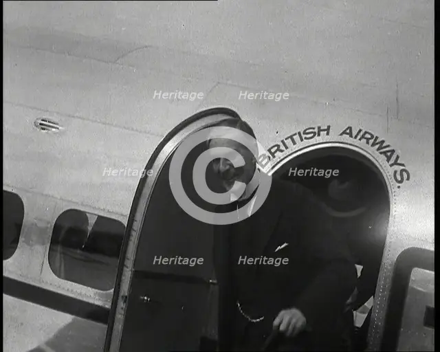 A Close up of a Smiling Neville Chamberlain, the British Prime Minister, Emerging from the..., 1938. Creator: British Pathe Ltd.