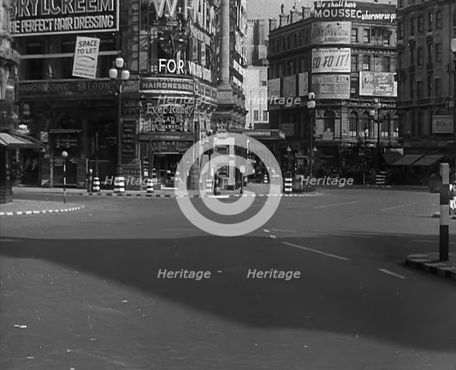 A Closed Off Street in Piccadilly, 1940. Creator: British Pathe Ltd.