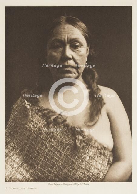 A Clayoguot Woman, 1915. Creator: Edward Sheriff Curtis.