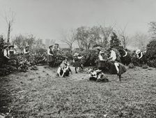 A class from Fulham County Secondary School having a nature lesson, London, 1908