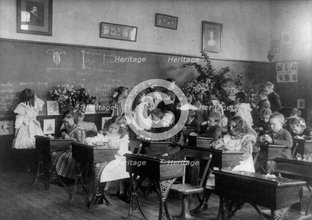 A class in flowers, 6th Division, (1899?). Creator: Frances Benjamin Johnston.