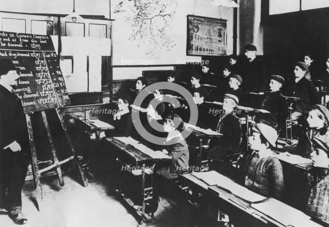 A class in Hebrew at the Jewish Free School, c1907. Creator: Unknown.