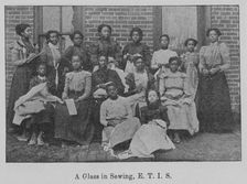 A Class in Sewing, E. T. I. S., 1903. Creator: Unknown