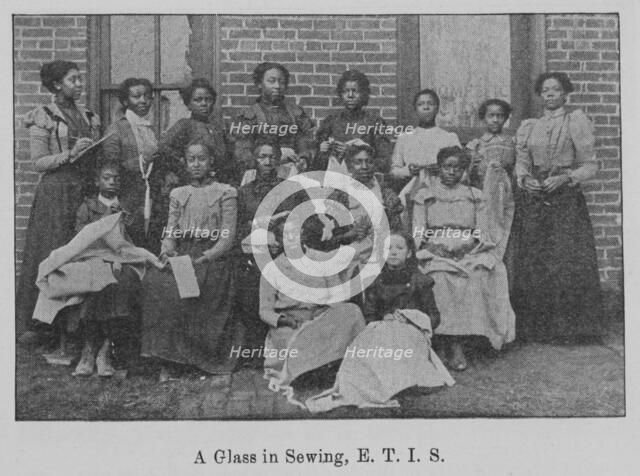 A Class in Sewing, E. T. I. S., 1903. Creator: Unknown.