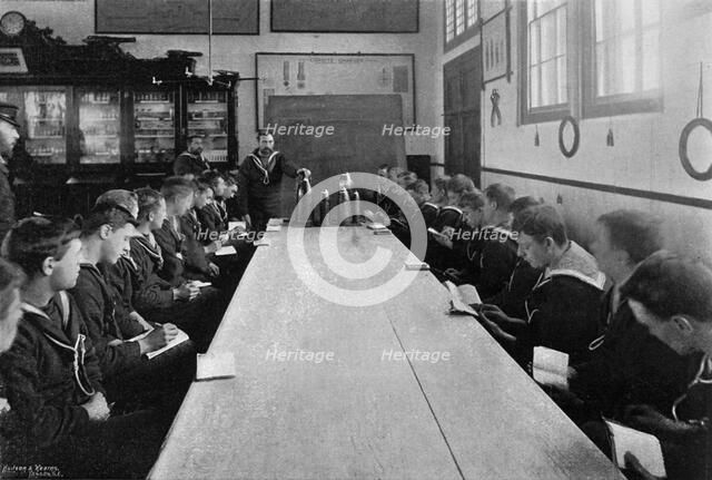 A class of seamen at ammunition instruction, Whale Island, Portsmouth, Hampshire, 1896. Artist: Russell & Sons