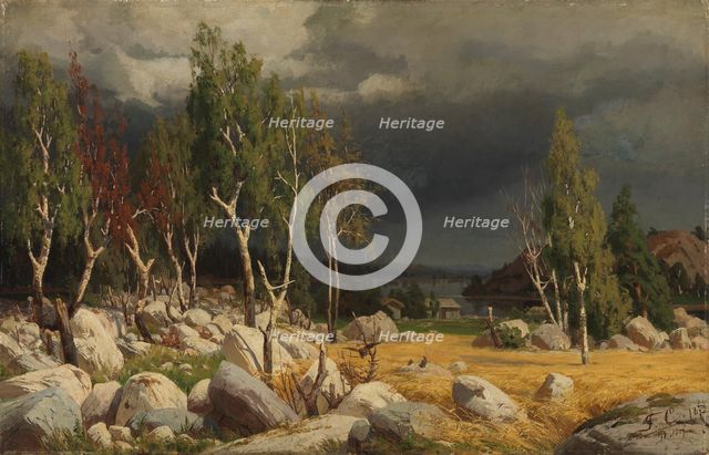 A Clearing, Uusimaa Landscape; Burnt Clearing, Landscape from Uusimaa, 1872. Creator: Fanny Churberg.