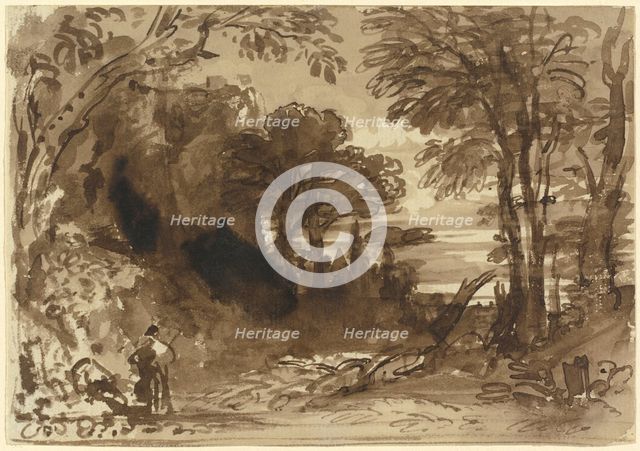 A Clearing in a Forest, late 1830s. Creator: John Varley I.