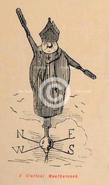 'A Clerical Weathercock', c1860, (c1860). Artist: John Leech.
