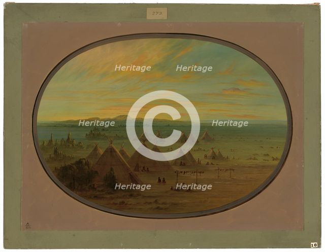 A Crow Village on the Salmon River, 1855/1869. Creator: George Catlin.