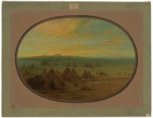 A Crow Village on the Salmon River, 1855/1869. Creator: George Catlin