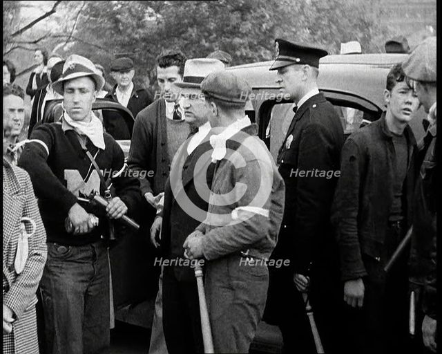 A Crowd of Angry Civilians, 1932. Creator: British Pathe Ltd.