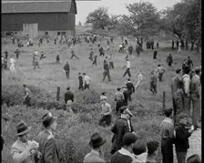 A Crowd of Angry Civilians Clashing With the US Army, 1932. Creator: British Pathe Ltd