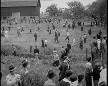 A Crowd of Angry Civilians Clashing With the US Army, 1932. Creator: British Pathe Ltd