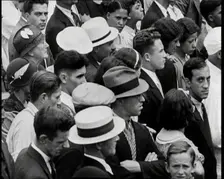 A Crowd of Civilians Listening To a Speech, 1932. Creator: British Pathe Ltd