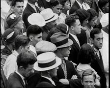 A Crowd of Civilians Listening To a Speech, 1932. Creator: British Pathe Ltd