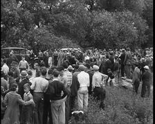 A Crowd of Civilians Listening To a Speech, 1932. Creator: British Pathe Ltd
