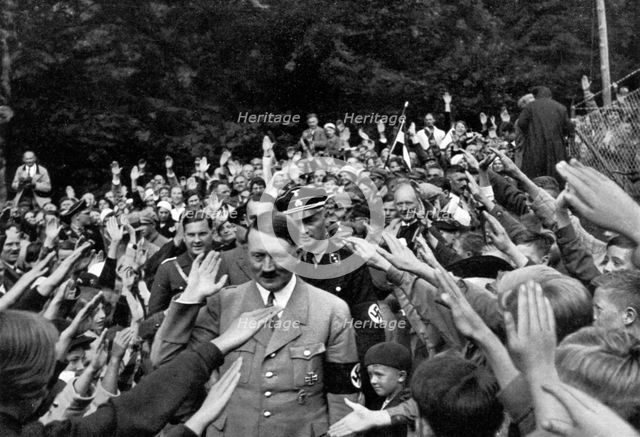 A crowd outside the Führer's residence at Obersalzberg, Bavaria, Germany, 1936. Artist: Unknown