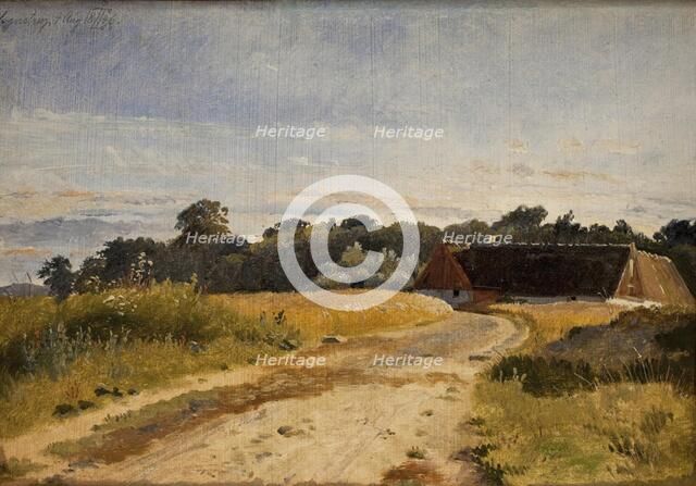 A Croft at Lodskov near Vognserup Manor. Study, 1846. Creator: Johan Thomas Lundbye.