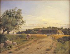 A Croft at Lodskov near Vognserup Manor, Zealand, 1847. Creator: Johan Thomas Lundbye