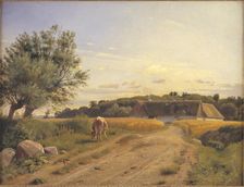 A Croft at Lodskov near Vognserup Manor, Zealand, 1847. Creator: Johan Thomas Lundbye
