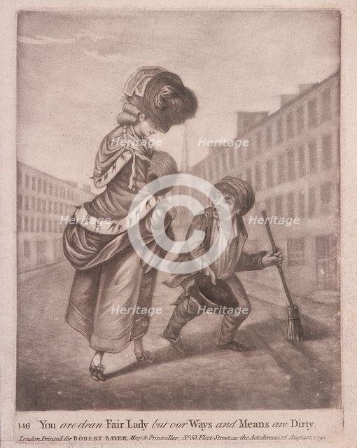 A crossing-sweeper, 1791. Artist: Anon