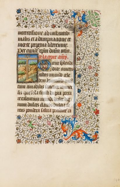 A Cross in a Landscape; Book of Hours, about 1440-1450. Creator: Workshop of the Bedford Master.