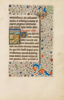 A Cross in a Landscape; Book of Hours, about 1440-1450. Creator: Workshop of the Bedford Master