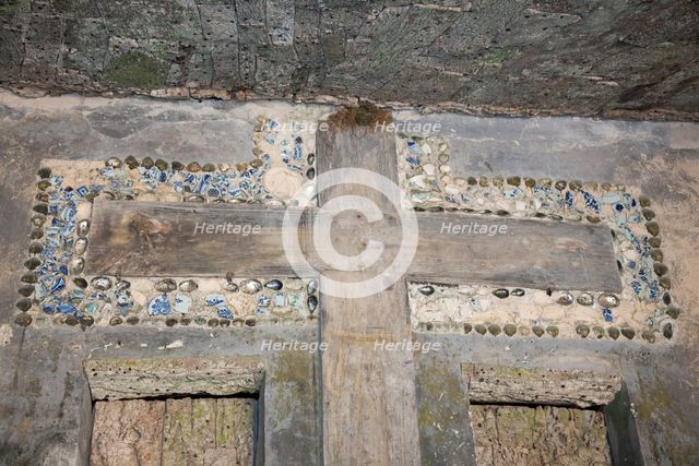 A cross in Capuchos Convent, Sintra, Portugal, 2009. Creator: Samuel Magal.