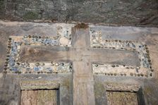 A cross in Capuchos Convent, Sintra, Portugal, 2009. Creator: Samuel Magal