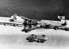 A crash at the Monaco Grand Prix, 1957