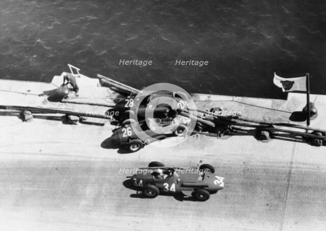 A crash at the Monaco Grand Prix, 1957. Artist: Unknown