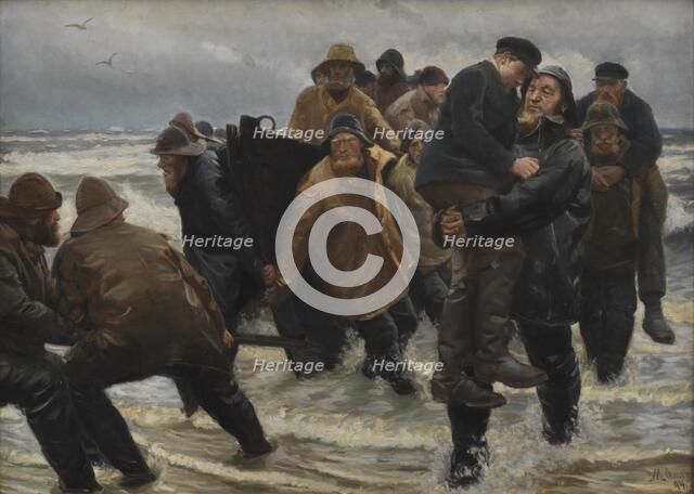 A Crew Rescued, 1894. Creator: Michael Peter Ancher.