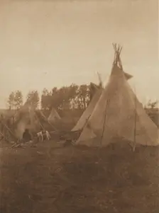 A Cree Camp, 1926. Creator: Edward Sheriff Curtis
