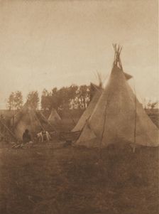 A Cree Camp, 1926. Creator: Edward Sheriff Curtis