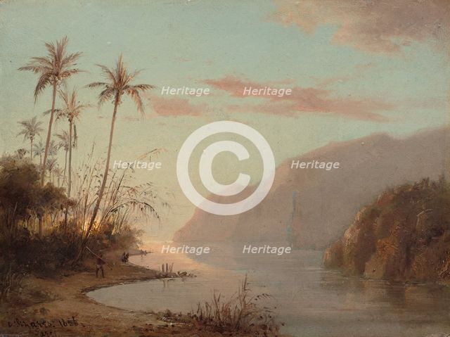 A Creek in St. Thomas (Virgin Islands), 1856. Creator: Camille Pissarro.