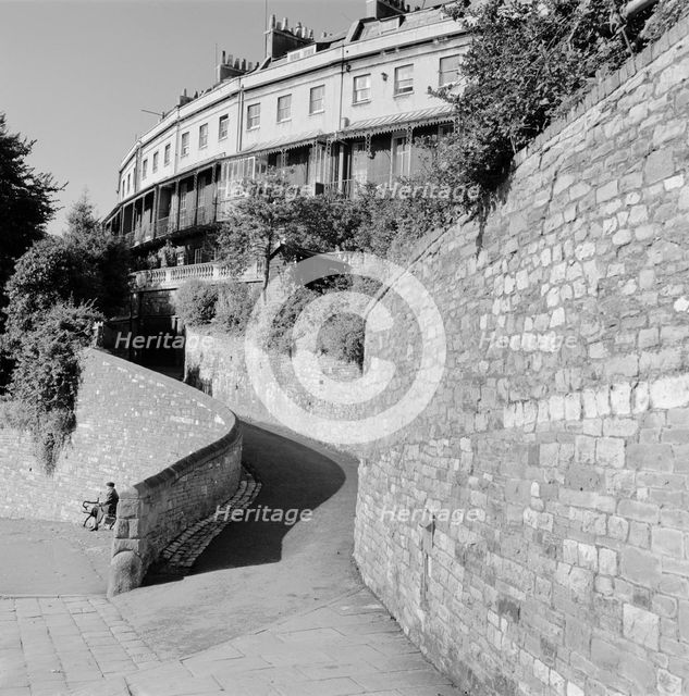 A crescent in Clifton, Bristol, 1945. Artist: Eric de Maré