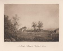 A cricket match on Bansted Downs, Surrey, 19th century (1912)