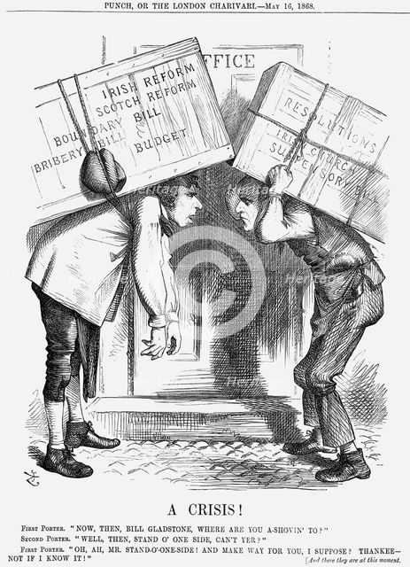 'A Crisis!', 1868. Creator: John Tenniel.