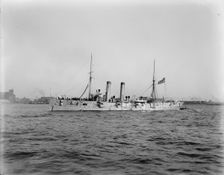 A cruiser, U.S. Navy, between 1890 and 1901. Creator: William H. Jackson