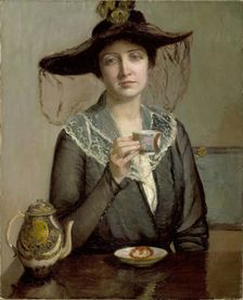 A Cup of Tea, turn of the 19/20th century. Creator: Lilla Cabot Perry