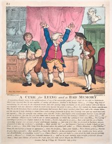 A Cure for Lying and a Bad Memory, July 9, 1807., July 9, 1807. Creator: Thomas Rowlandson