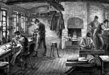 A cutler's shop, c1880