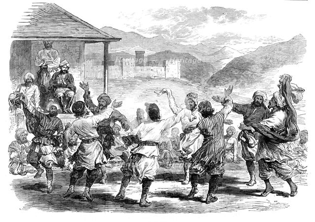 A dance at Gilghit, 1870. Creator: Unknown.