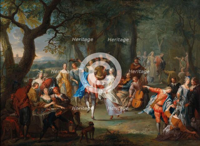 A Dance in the Palace Gardens, . Creator: Janneck, Franz Christoph (1703-1761).
