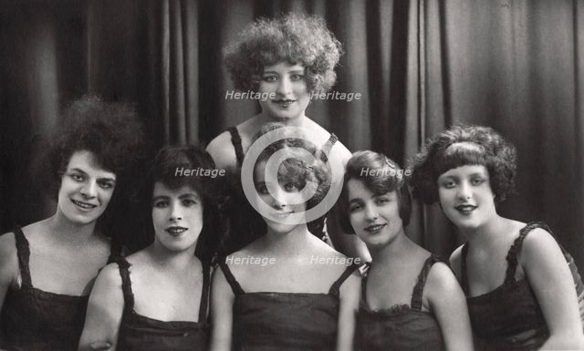 A dance or theatre group, c1900-1929(?).Artist: Jerome Ltd