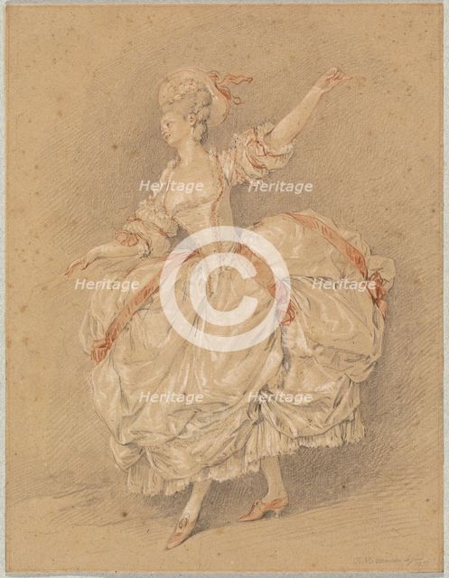 A Dancer, 1777. Creator: Jean-Michel Moreau.