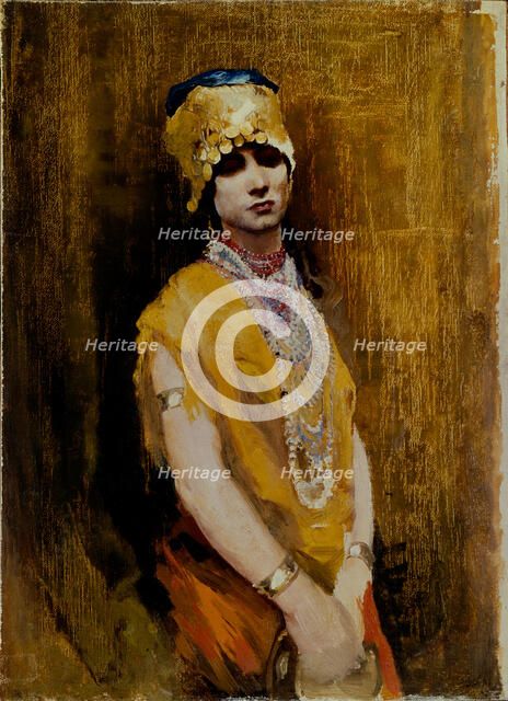 A dancer, End of 19th cen.. Artist: Ryabushkin, Andrei Petrovich (1861-1904)