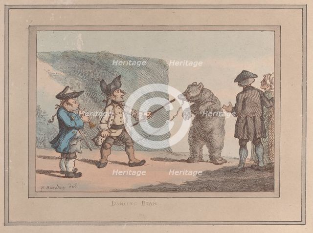 A Dancing Bear, 1800-1827., 1800-1827. Creator: Thomas Rowlandson.